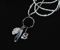 Image 3 of Oceanic Talisman Silver Shell and Clear quartz necklace