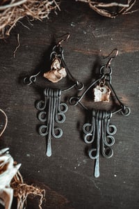 Image 6 of Wire and bone earrings