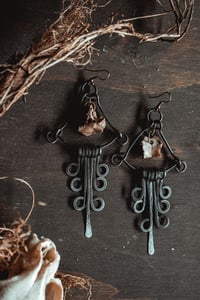 Image 4 of Wire and bone earrings