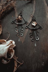 Image 10 of Wire and bone earrings