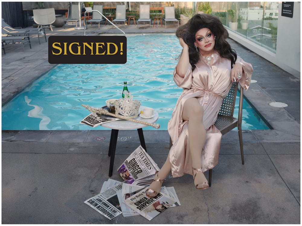 Image of Winner by the Pool - Signed Print