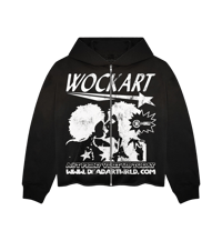 Image 1 of BLACK SUN-DRIED ART FEIN ZIP-UP