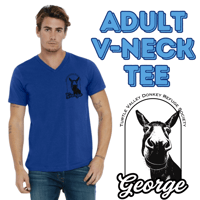 Image 1 of CLEARANCE SALE - George - Adult V-Neck Blue T-Shirt
