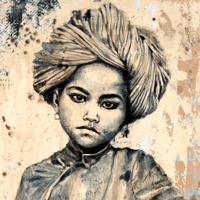 Image 3 of Paper Art Print - "Petit sultan"