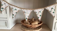 Image 1 of #5 WHITE Rustic Christmas Bunting - 10 Flags