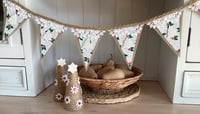 Image 2 of #5 WHITE Rustic Christmas Bunting - 10 Flags