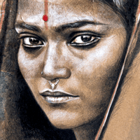 Image 3 of Paper Art Print - "Shree"