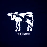 Image 2 of Cow - Blue Navy T- shirt