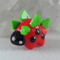 Image 1 of 🐞 Ladybug Leafy Stegosaurus - "Kawaii"