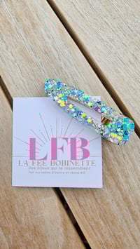 BARRETTE bleu/orange