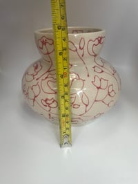 Image 2 of Red and white stoneware vase 