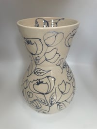 Image 1 of Blue and white stoneware vase 