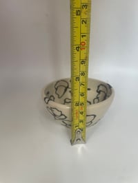 Image 2 of Small black and white stoneware dish 