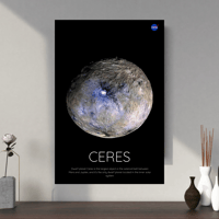 Image 2 of Ceres Dwarf Planet Vertical Poster, NASA/Space Exploration Series