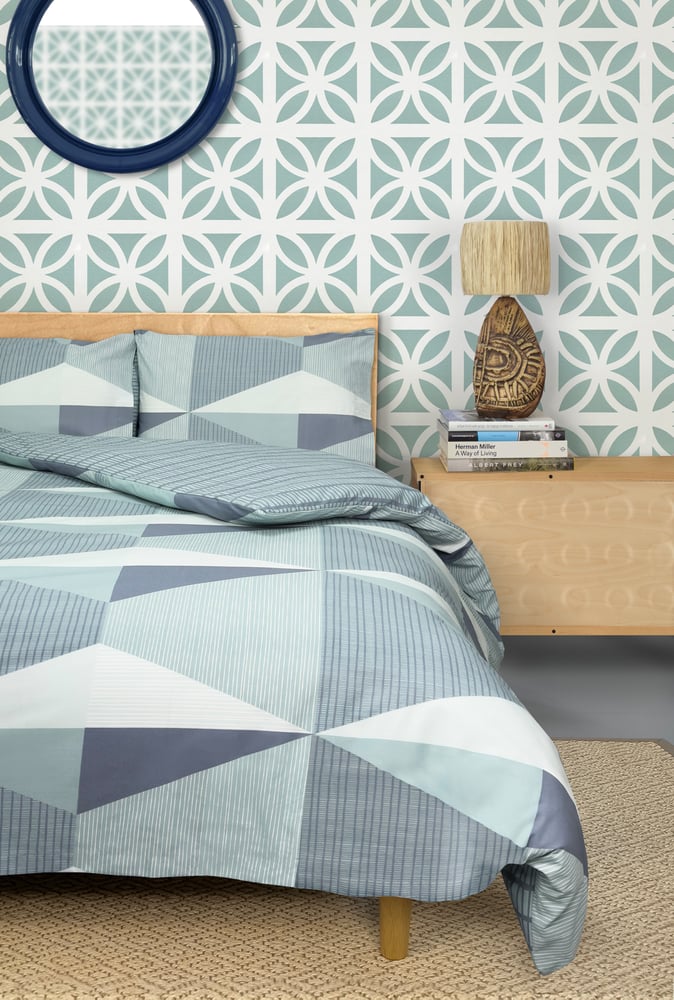 Image of Palm Canyon Drive Duvet Cover Set - High Tide