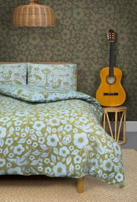 Image 6 of Pet Sounds/Folk Rock Duvet Cover Set - Powder Blue & Olive