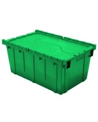 Image 1 of Attached Lid Container with Traction Bottom, 27 x 17 x 12", Green DC271712GREEN