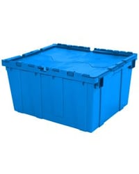 Image 1 of Attached Lid Container with Traction Bottom, 24 x 20 x 12", Blue DC242012BLUE