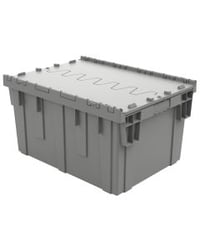 Image 1 of Attached Lid Container with Traction Bottom, 28 x 20 x 15", Grey DC282015GREY