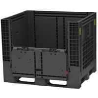 Image 2 of Collapsible Bulk Box (2 Gates) 48 x 40 x 39", Black BC4840392010000
