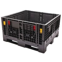Collapsible Bulk Box (2 Gates) 48 x 45 x 25", Black BC4845252010000
