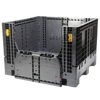Image 2 of Collapsible Bulk Box (2 Gates) 48 x 45 x 34", Black BC4845342010000