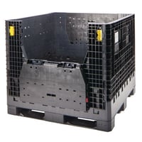 Image 2 of Collapsible Bulk Box (2 Gates) 48 x 45 x 42", Black BC4845422010000