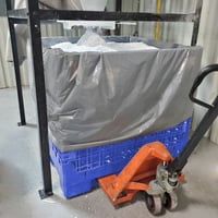 Image 2 of Collapsible Bulk Box (2 Gates, Extra Duty) 48 x 45 x 34", BlueBN4845342023000