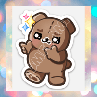 Image 2 of Finger Guns Ber Sticker 3" 
