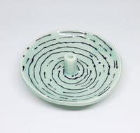 Image 2 of green & black swirly incense holder