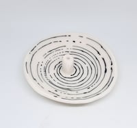 Image 2 of white & black swirly incense holder