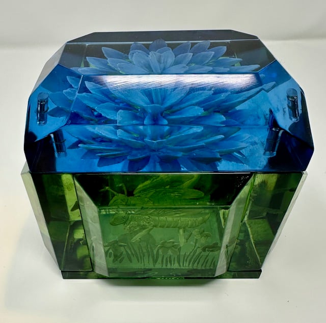 Image of Mini Victorian Lucite Box- Two Toned Version