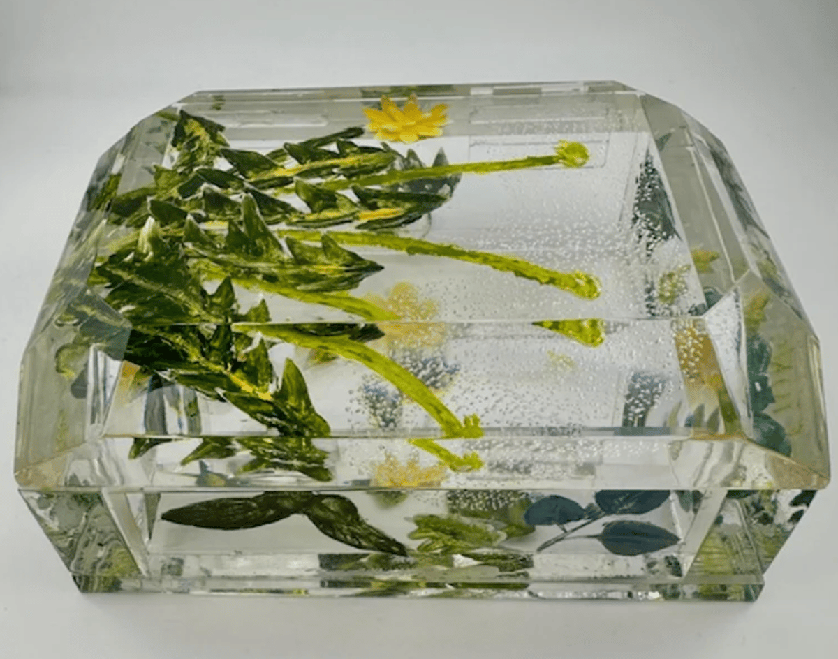 Image of Painted Desk Boxes- Wild Strrawberries or Meadow Flowers