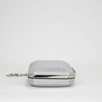 Image 6 of Nina Bellaria Geometric Minaudiere Bag / Clutch with Tassle - Silver