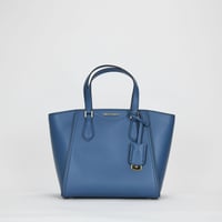 Image 1 of Michael Kors Taryn Small Leather Convertible Crossbody Bag, Dk Chambray