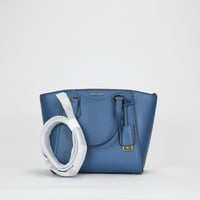 Image 3 of Michael Kors Taryn Small Leather Convertible Crossbody Bag, Dk Chambray