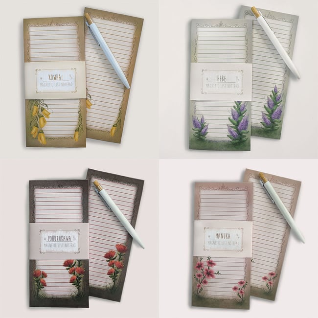 NZ Flower Magnetic Notepads