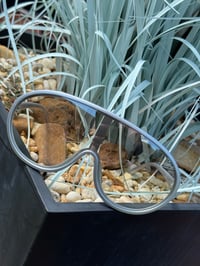 Image 1 of Silver Large Frame Aviator Sunglasses 