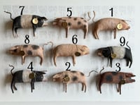 Image 1 of Spun Cotton Pigs (multiple single options available)