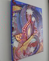 Image 6 of "Lepidoptera" Abstract 9x12 Textured, Acrylic Painting