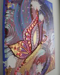 Image 7 of "Lepidoptera" Abstract 9x12 Textured, Acrylic Painting