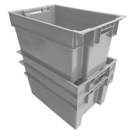 Image 1 of 24 x 16 x 12 Solid Stack and Nest Container SKU: SN2416120021000