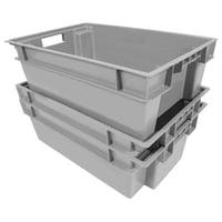 Image 1 of 24 x 16 x 8 Solid Stack and Nest Container SKU: SN2416080023000