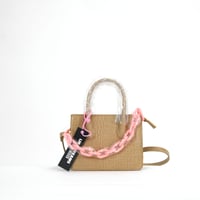 Image 2 of Like Dreams Kenzie Chain Croc Faux Leather Mini Crossbody Bag - Nude