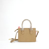 Image 3 of Like Dreams Kenzie Chain Croc Faux Leather Mini Crossbody Bag - Nude