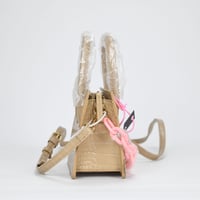 Image 7 of Like Dreams Kenzie Chain Croc Faux Leather Mini Crossbody Bag - Nude