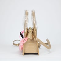 Image 6 of Like Dreams Kenzie Chain Croc Faux Leather Mini Crossbody Bag - Nude