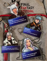 Image 1 of FFXIV Dialogue Chatbox Acrylic Keychain Charm