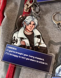Image 2 of FFXIV Dialogue Chatbox Acrylic Keychain Charm