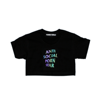 Image 1 of ANTI        SOCIAL        STAR       CROP-TOP      